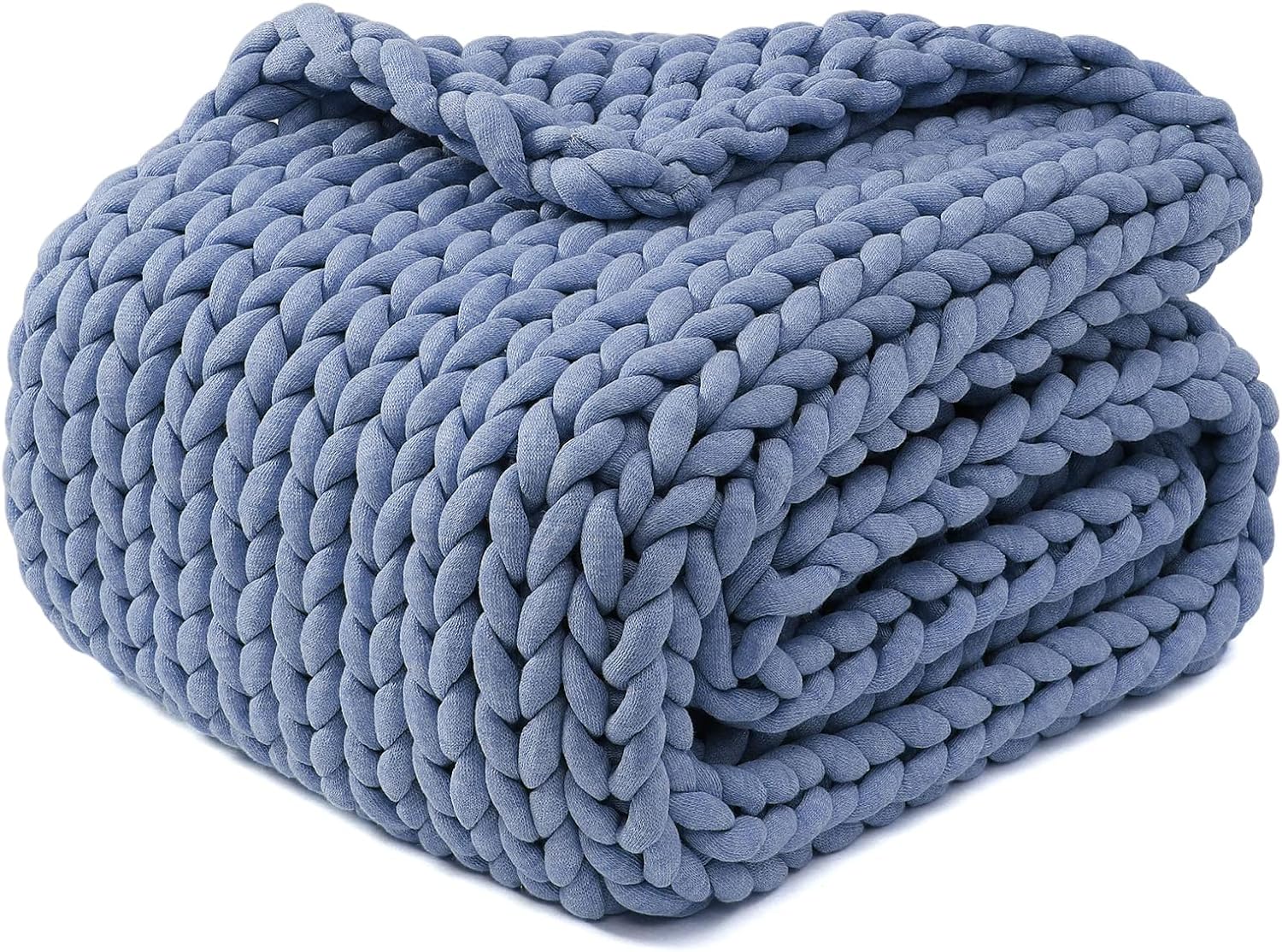 YnM Chunky Throw Blanket, MediumWeight, Hand Knitted, Skin Friendly, Ventilated and
