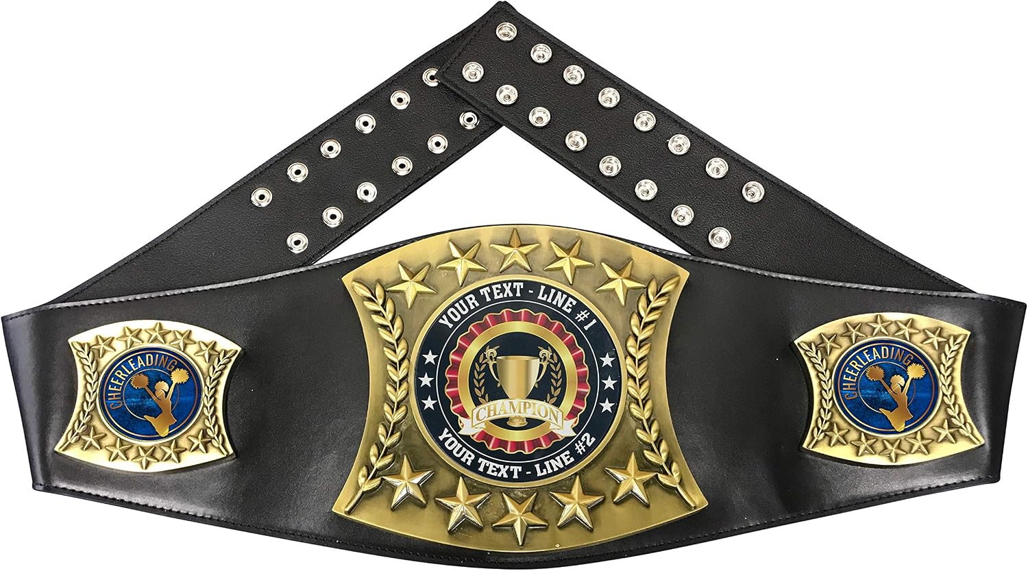 Express Medals Custom Cheerleading Trophy Personalized Championship Leather Belt EG16