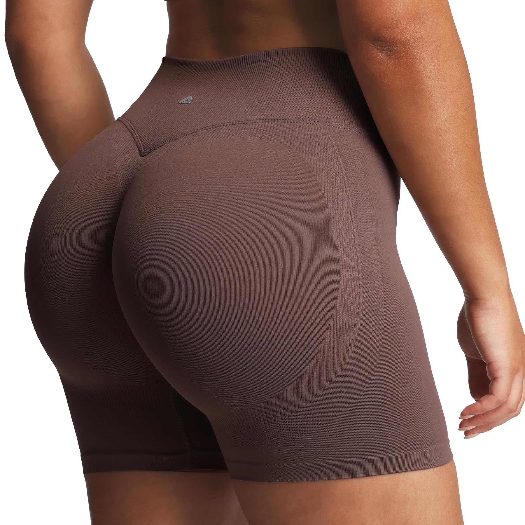 Women's Lexi Lined Seamless Workout Biker Shorts High Waisted Color Block Hidden Scrunch Athletic Yoga Short 5.5"