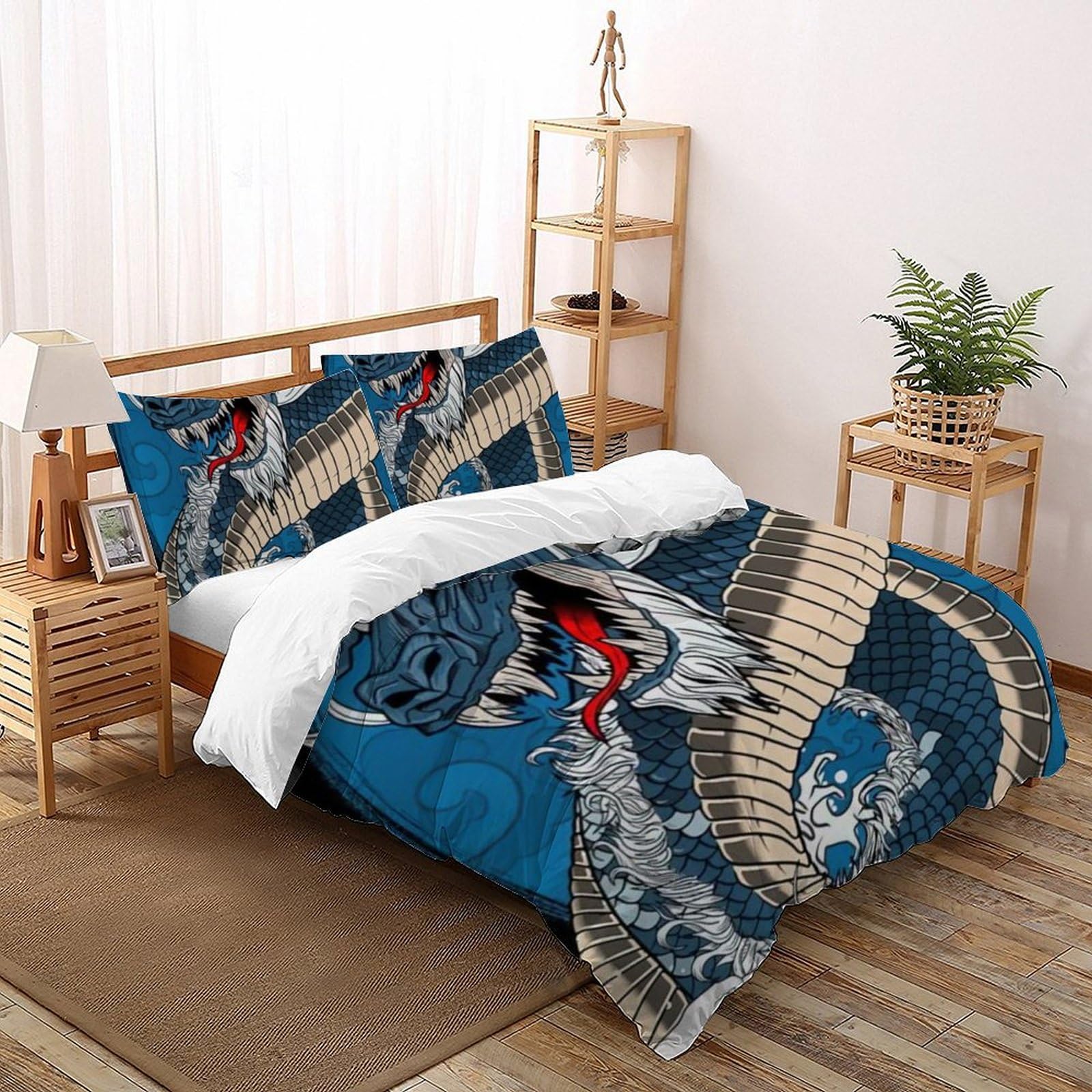 Housse de couette dragon 3D pour décorer la chambre d'une fille passionnée de dessin animé