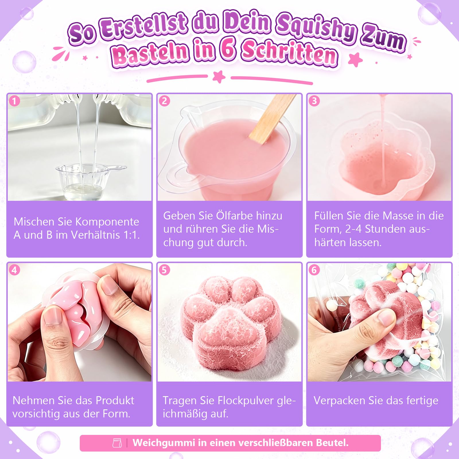 Squishy Selber Machen Set Squishies Selber für Kinder & Erwachsene