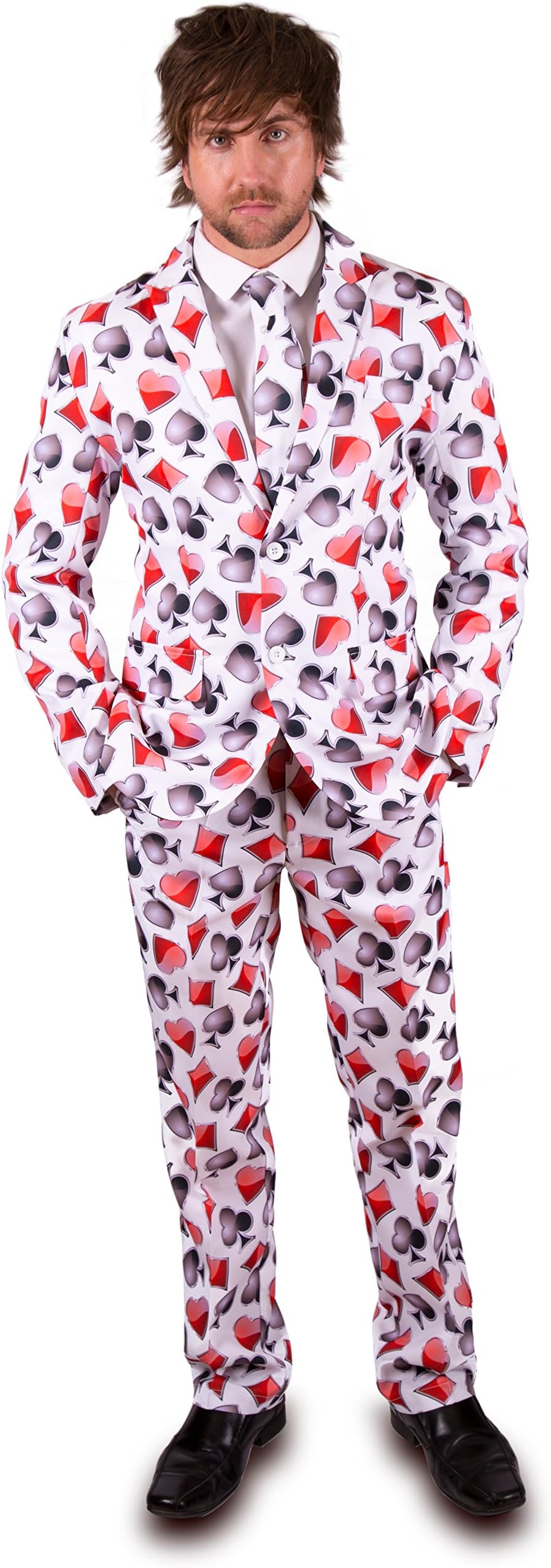Stag SuitsWhite Playing Card Stag Suit (44" - 46" Chest)