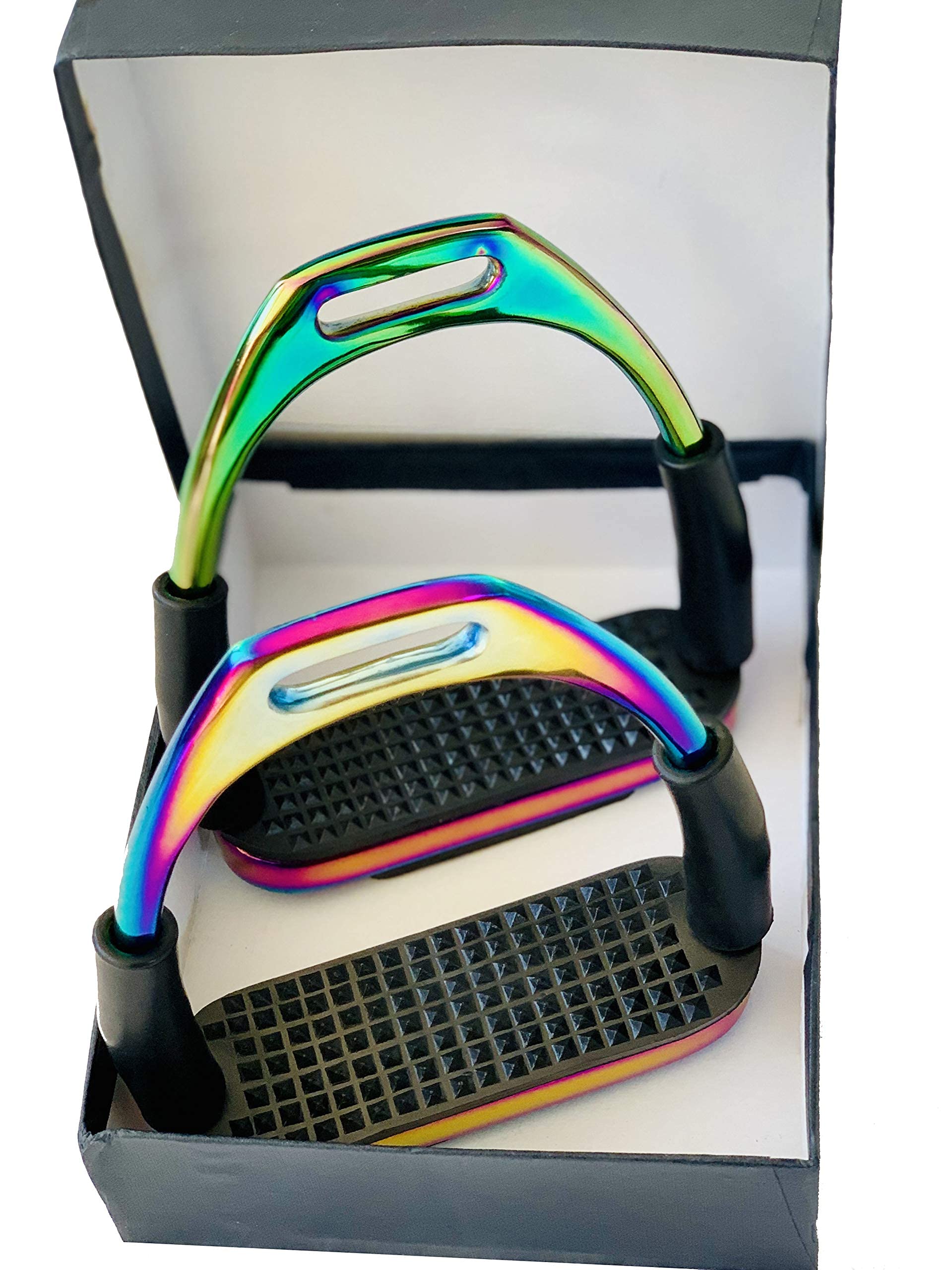 Staffe Di Sicurezza Flessibili Per Equitazione - Acciaio Inox Nero, 12.7 Cm (5 Pollici) - Foto 10