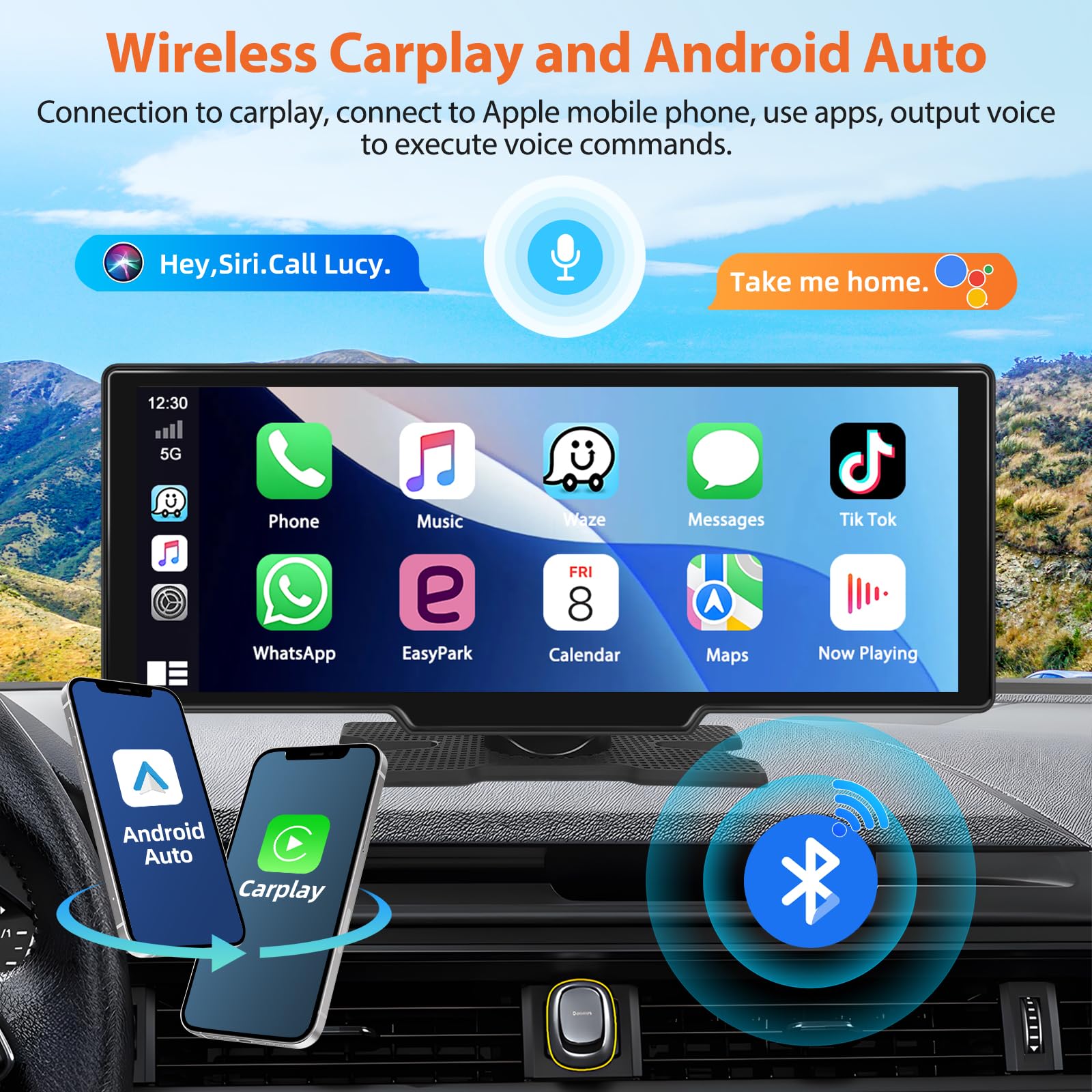 Apple Motorsi CarPlay Display 10.26 Pollici HD - Dettaglio