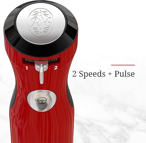 Miniatura 4 de Russell Hobbs HB3100RDR - Batidora de inmersión estilo retro, vaso de capacidad de 1.0 L, rojo (paquete de 2)