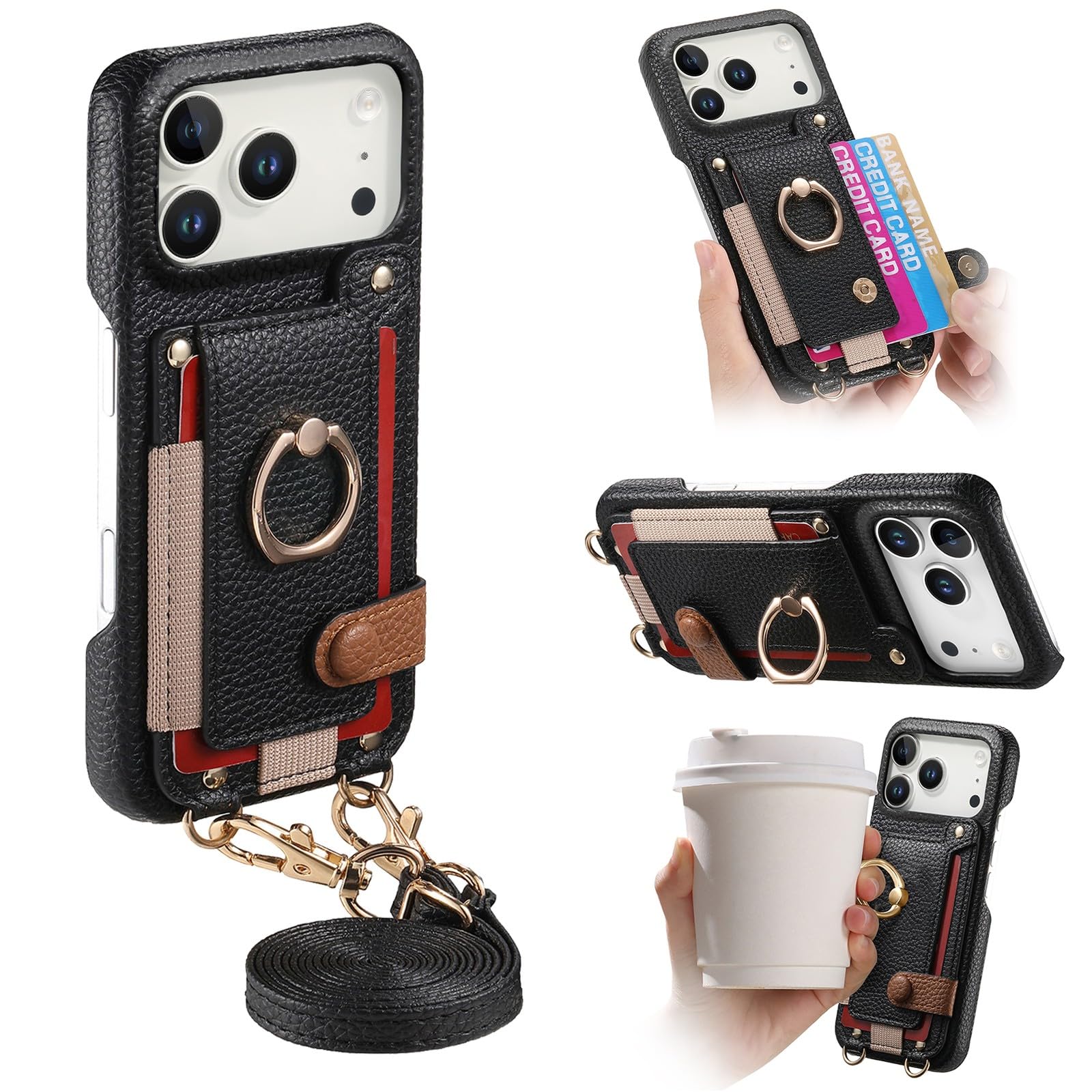 Housse iPhone Air portefeuille cuir rigide contre les chutes du quotidien - 8