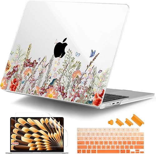 DONGKE Funda compatible con M2 MacBook Air de 15 pulgadas 2023 2024 A2941 con pantalla Retina y Touch ID, funda rígida de plástico y funda de disponible en Yaxa El Salvador
