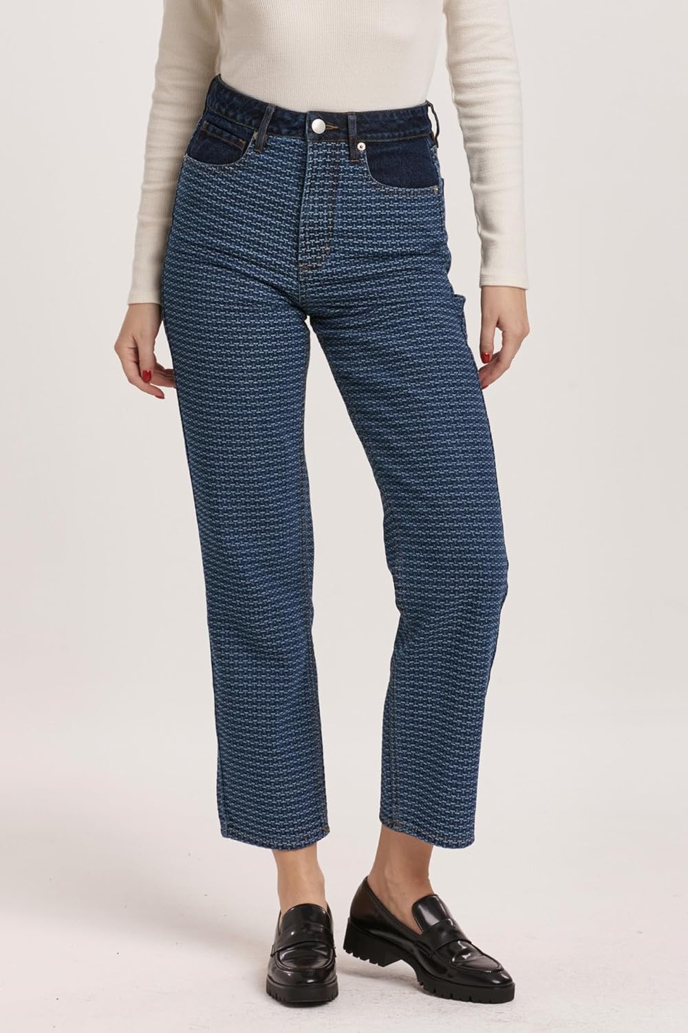 DEAR JOHN 90's Straight Leg Jeans for Women High Rise Ankle Length Comfort Stretch Denim - Image 4