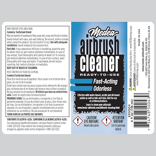 Miniatura 9 de Iwata-Medea Limpiador de aerógrafo 16 onza Transparente