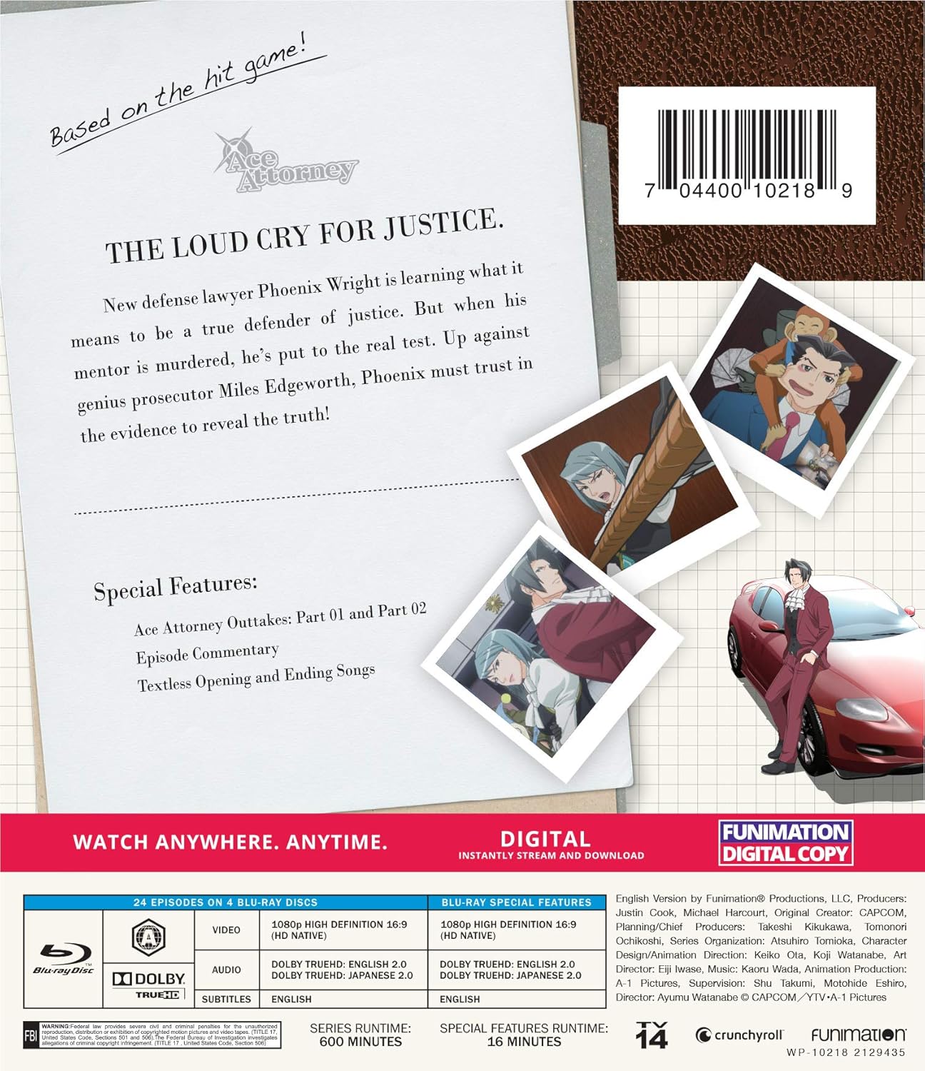 Ace Attorney Season 1 (BluRay) [ESSENTIALS] REGION LOCKED