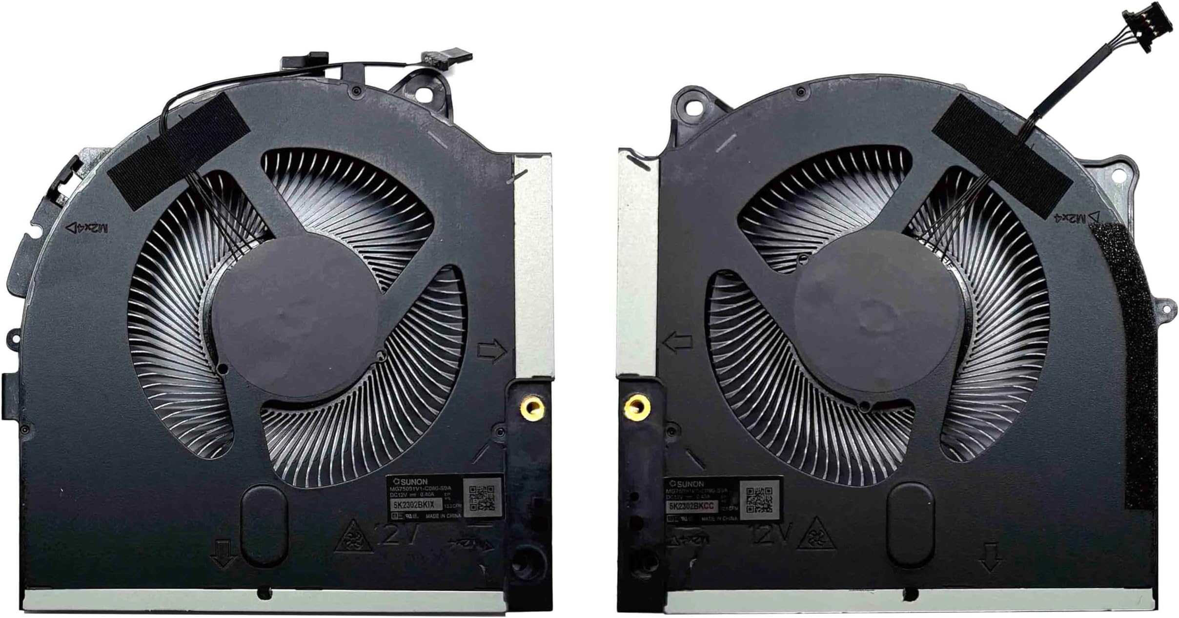 New Genuine CPU+GPU Cooling fan Replacement for DELL Alienware m17 R5 AMD Laptop, P/N: MG75091V1-C080-S9A MG75091V1-C090-S9A, 12V fan