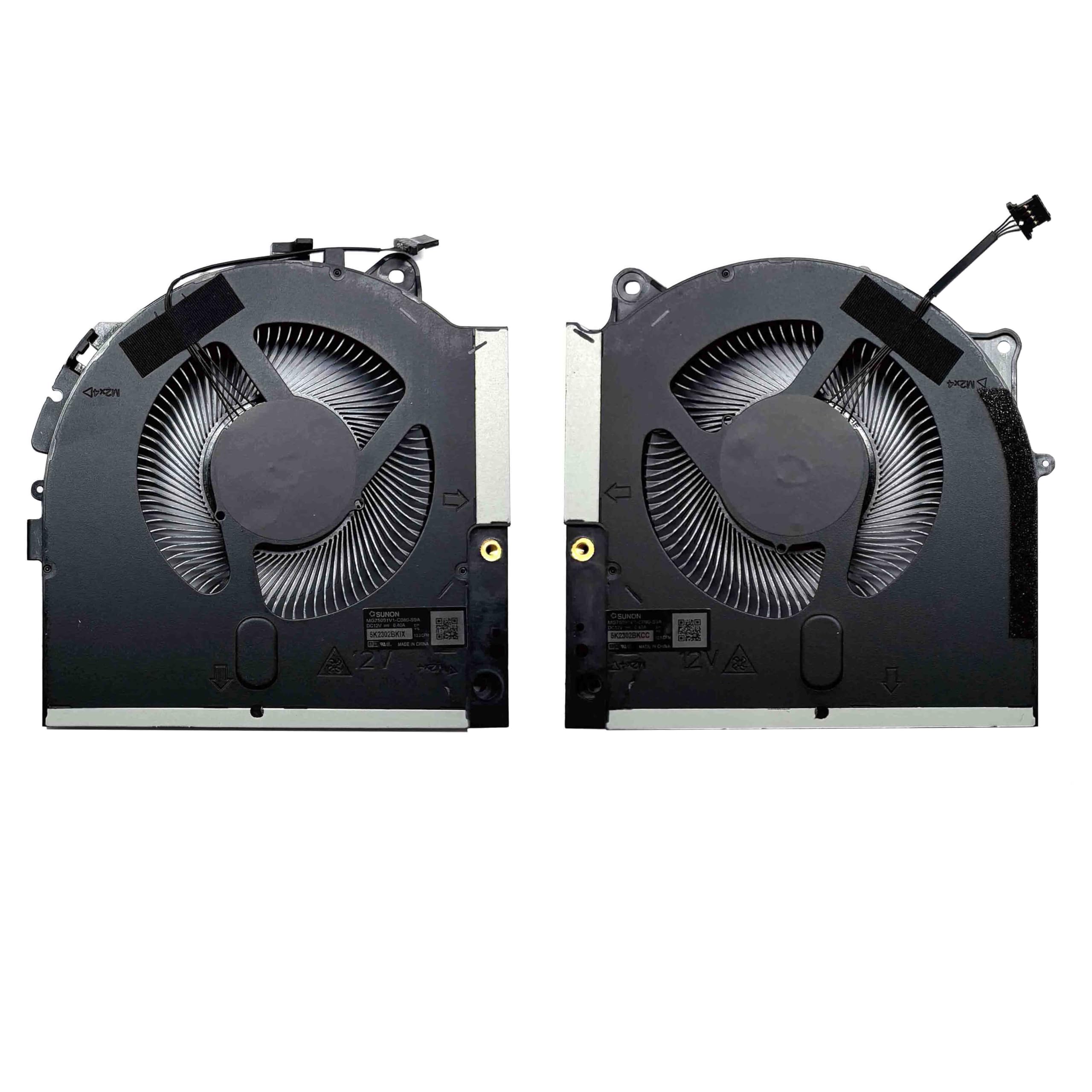 New Genuine CPU+GPU Cooling fan Replacement for DELL Alienware m17 R5 AMD Laptop, P/N: MG75091V1-C080-S9A MG75091V1-C090-S9A, 12V fan