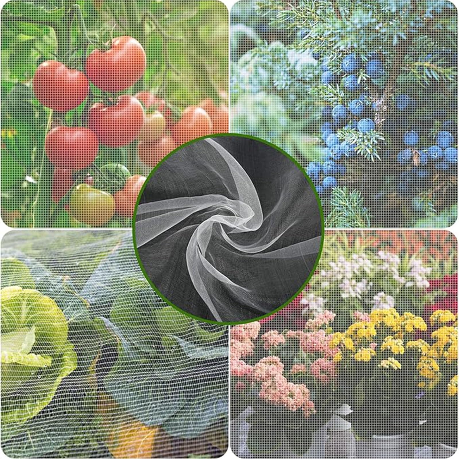 Generisch Red de insectos anti pájaros y rayos UV 3 x 30 m para huerto, protección para fresas, hortalizas y plantas frutales