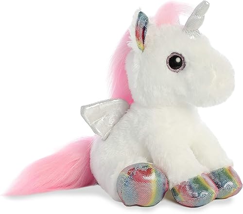 Miniatura 3 de Aurora® Enchanting Sparkle Tales™ Astra Unicorn™ - Animal de peluche - Aventuras mágicas - Juego sin fin - Blanco 12 pulgadas
