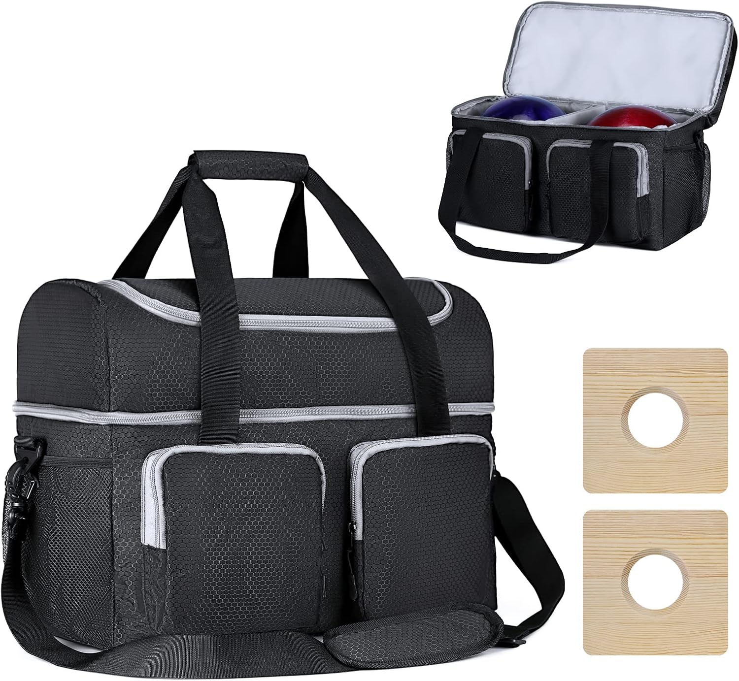 Bowling Ball Bag for Double Ball Large Capacity Bowling
