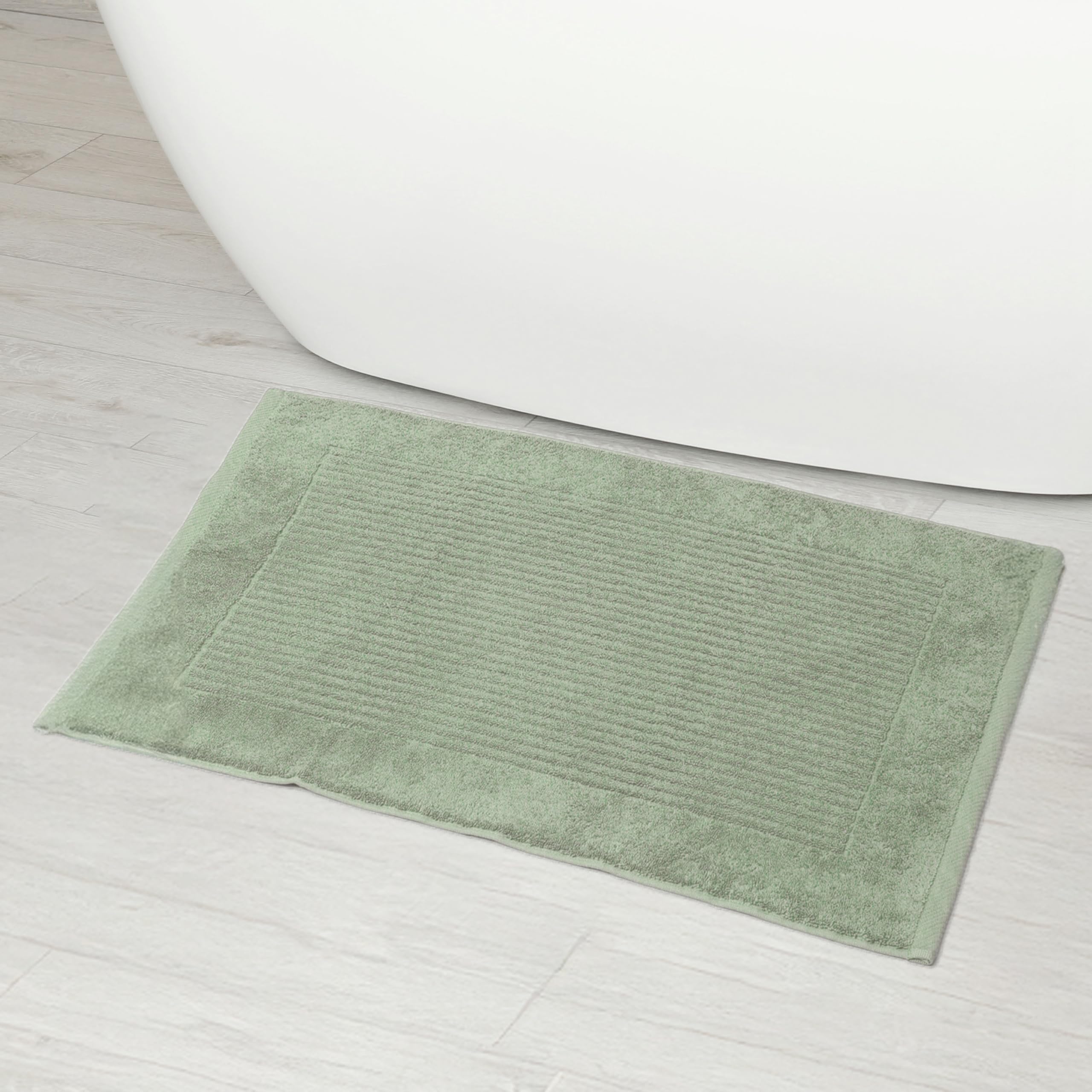 Imperial Sage Combed Cotton Turkish Bath Mat