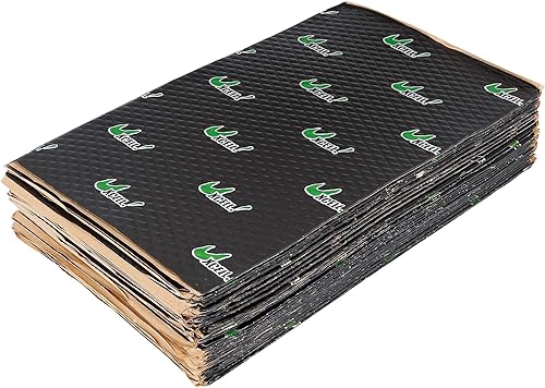 uxcell 34 unids 80mil 36sqft coche amortiguador de sonido aislamiento térmico almohadilla butilo amortiguación autoadhesivo material de