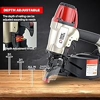 Vista 3 de Pistola de clavos de revestimiento CN565B, calibre 15 de 1-1/4 pulgadas a 2-1/2 pulgadas, clavadora de revestimiento de bobina neumática