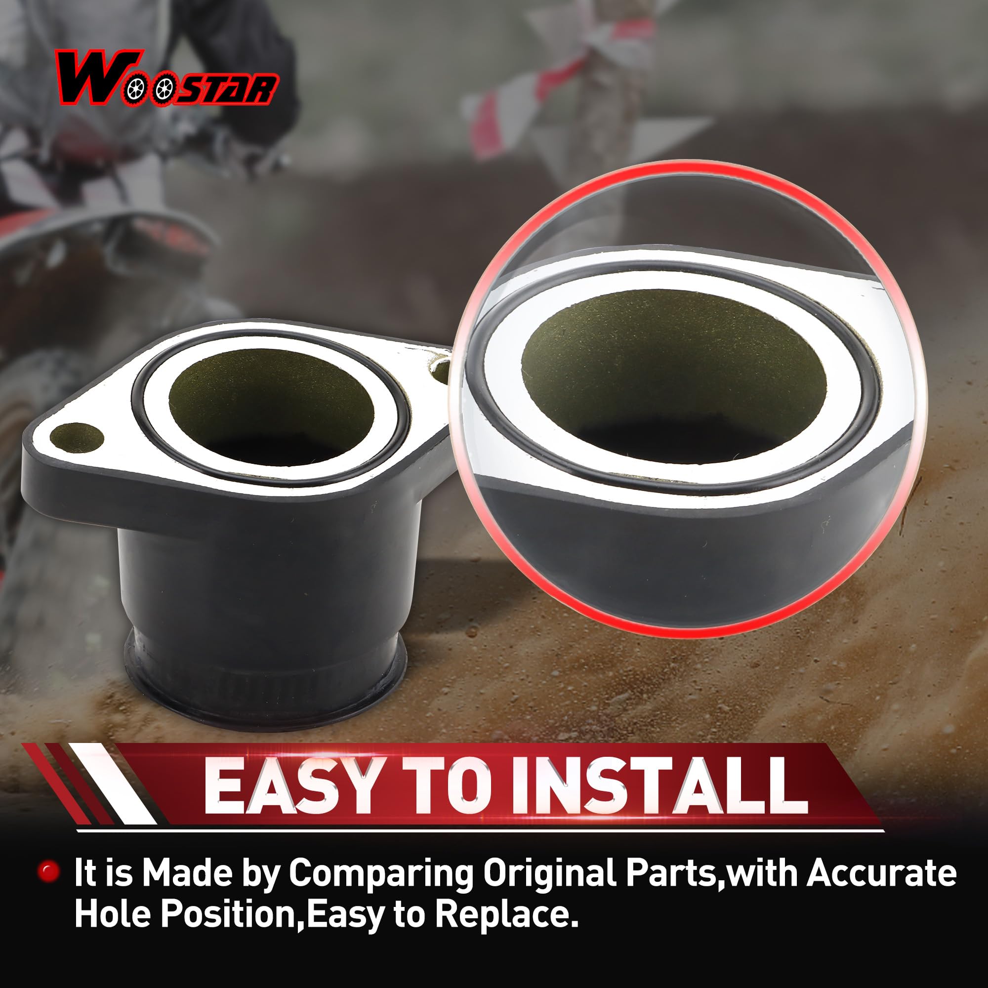 WOOSTAR Collecteur D’admission de Carburateur Remplacement pour Grizzly Kodiak Wolverine YFM 400 450 2000-2014 ATV OEM #5GH-13586-00
