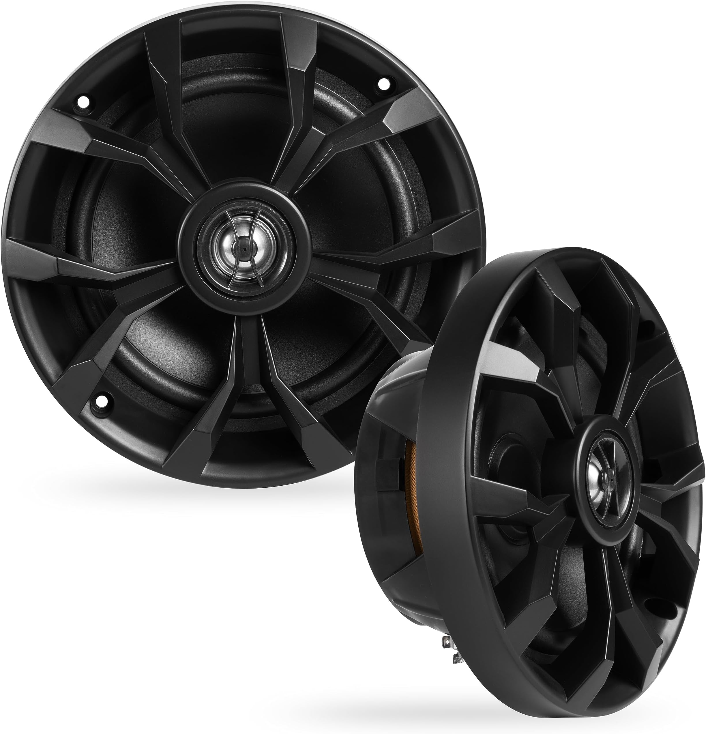 BBMS65B 400W Peak (200W RMS) 6.5" 2-Way Black Coaxial Marine Speakers for Boats/ATV/UTV/SxS/Powersport