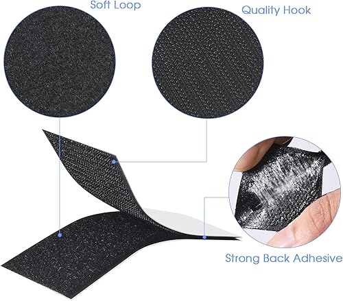 Miniatura 3 de Tiras de velcro  Paquete de 16 tiras de 2 x 6 pulgadas  Cinta de gancho reutilizable autofijada, soporta tiras industriales resistentes de 12 libras