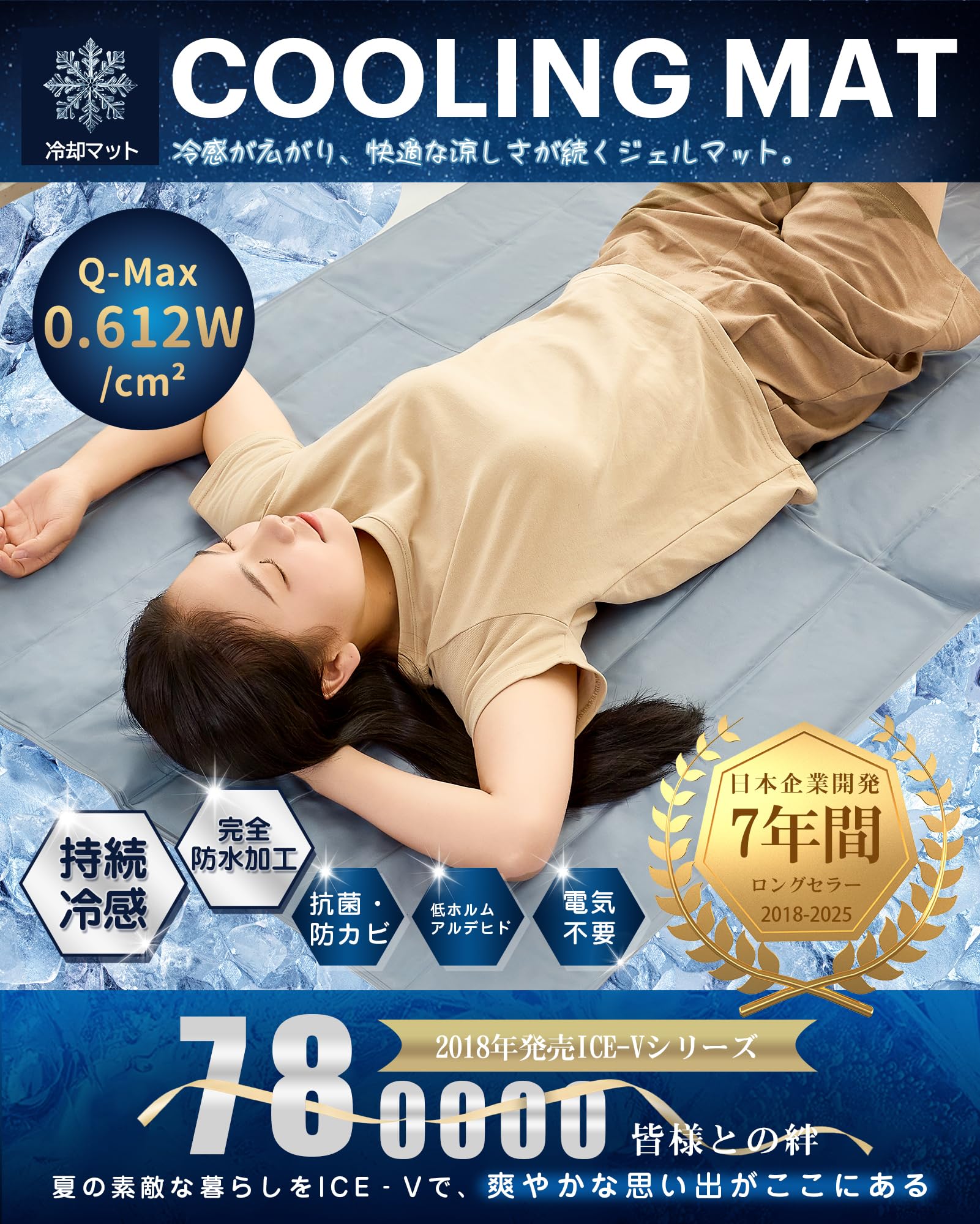 Amazon｜VK Living 冷感ジェルマット 冷却マット【瞬間冷却-9.2