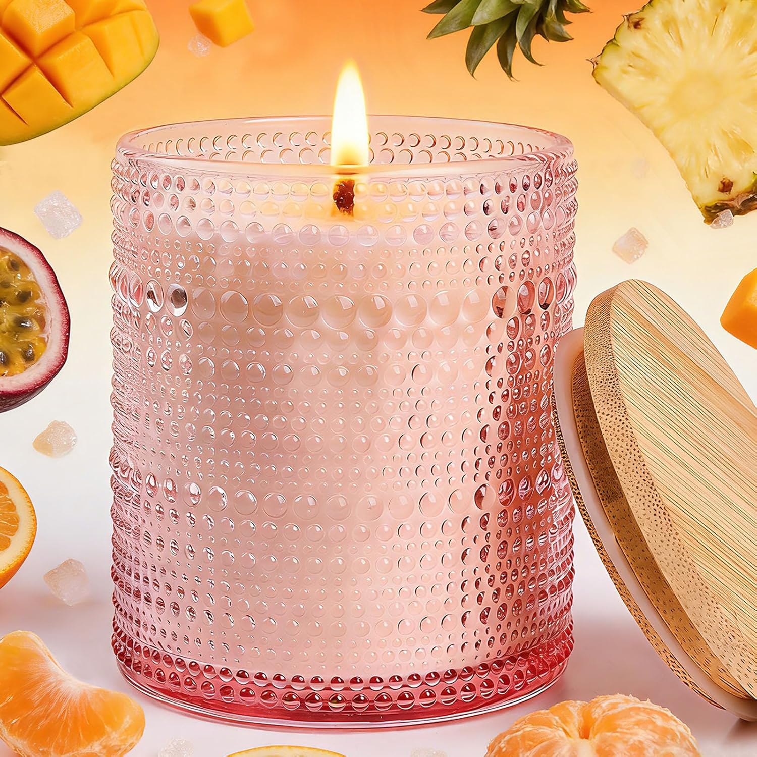 Sugar Citrus Scented Candles for Valentine's Day, Soy Scented Candle for Women Large Jar Candle, Aromatherapy Candle Over 60 Hours Spring Candles Ideal Holiday Gift