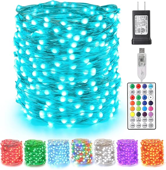 BrizLabs Color Changing Fairy Lights, 66ft 200 LED Christmas Lights
