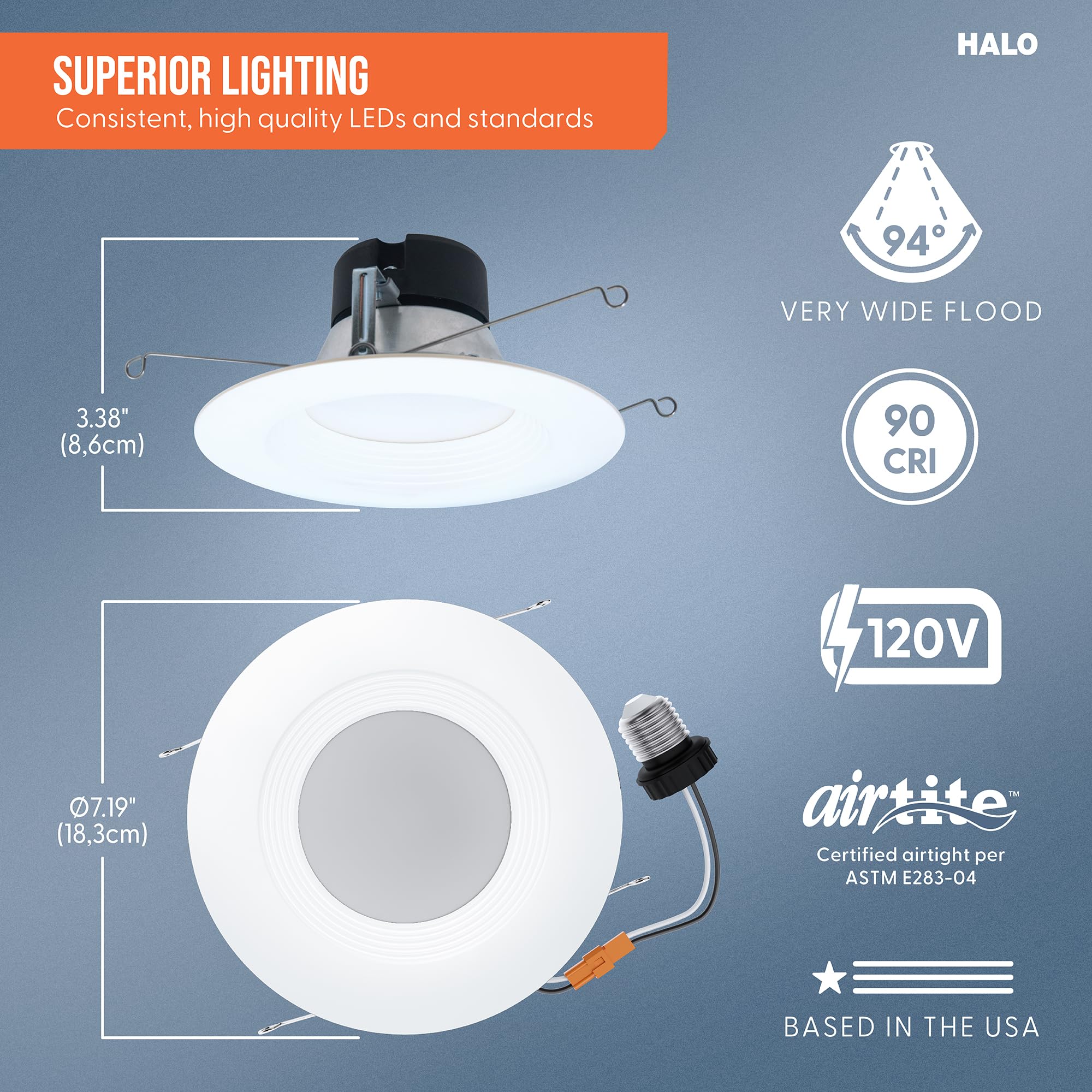 Halo LED Recessed Lighting - 6 Pack -2