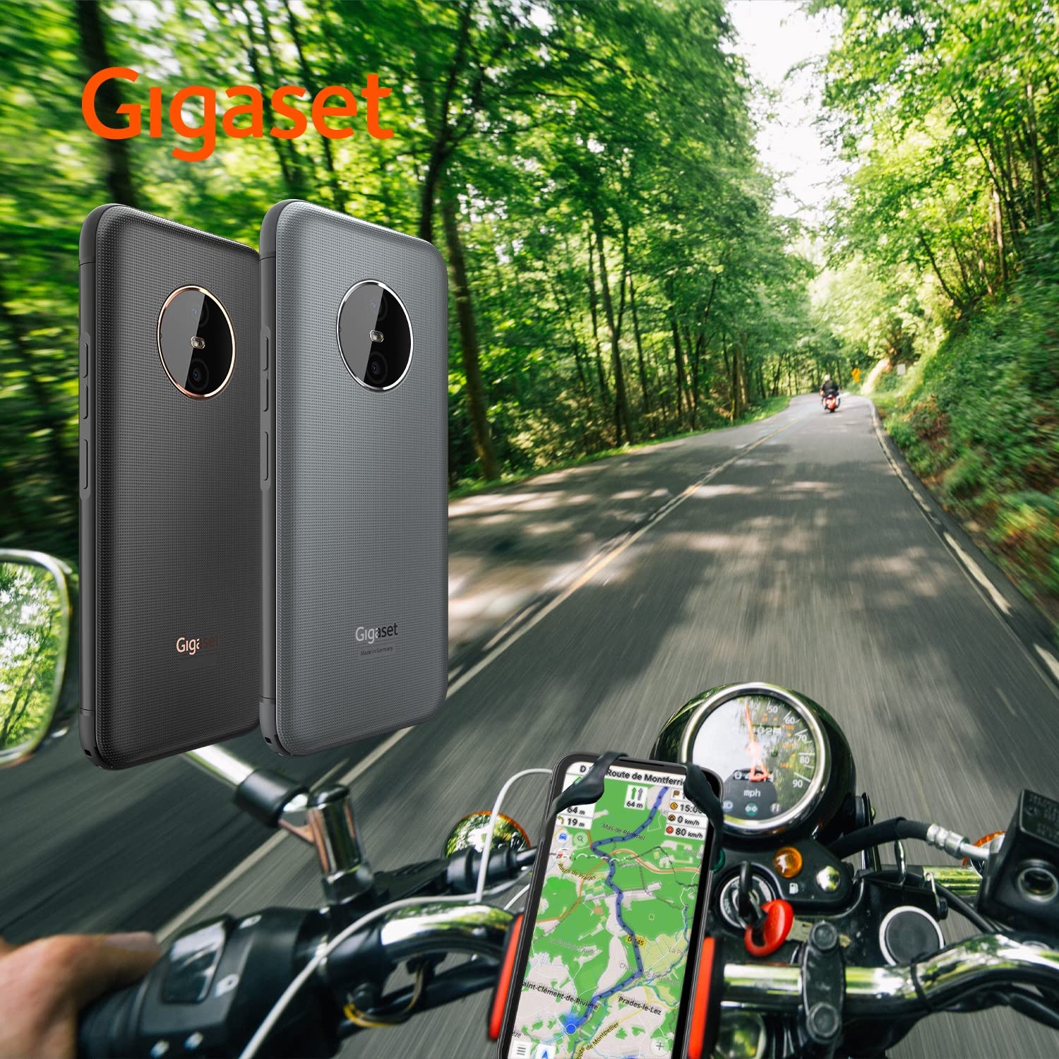 Gigaset GX6 - Outdoor Smartphone 5G - Militärstandard - staub- & wasserdicht IP68 - 6,6" FHD+ Display mit Gorilla Glass - 128GB+6GB RAM - 50MP Kamera - Schnellladen, Made in Germany, Titanium Black