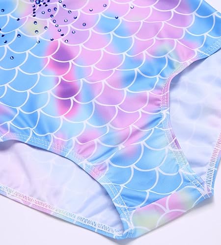 Miniatura 3 de Zaclotre Leotardos de gimnasia para niñas con pantalones cortos, arco iris, estrella, leopardo, leopardo, trajes brillantes para danza, con pantalón