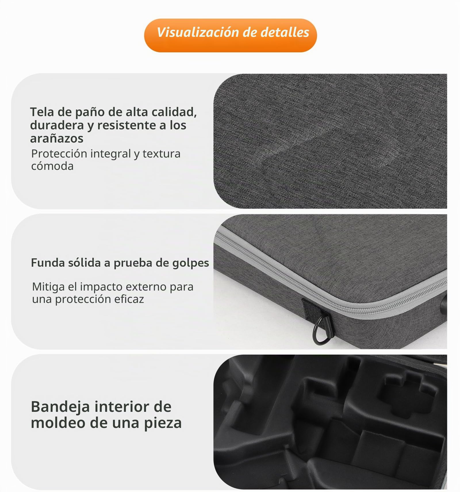 RC GearPro - Bolsa de transporte portátil para DJI RS 4 Mini, rígida para viaje, compatible con DJI Ronin RS4 Mini estabilizador de cardán de 3 ejes, color gris