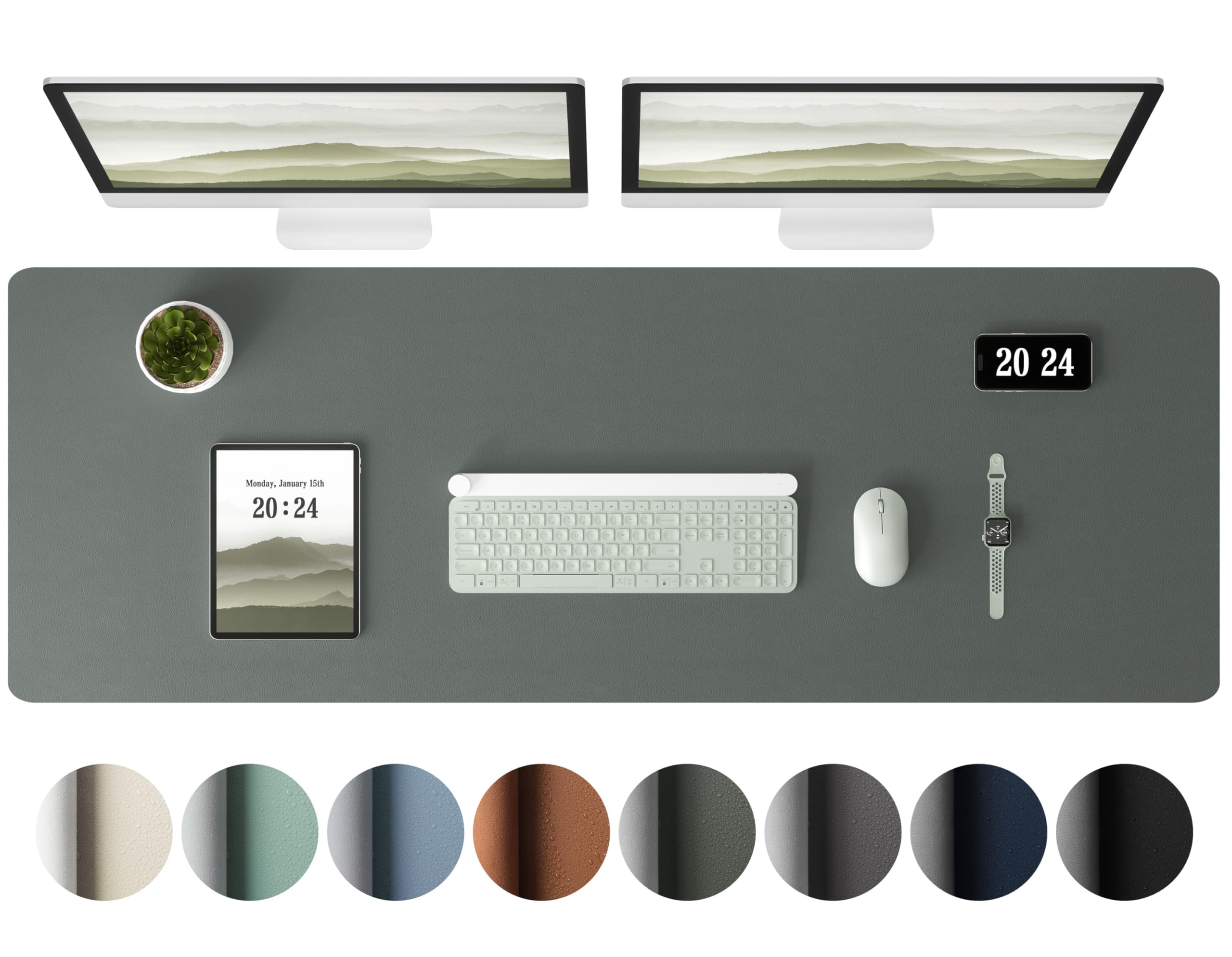 Aothia Leather Desk Pad Protector