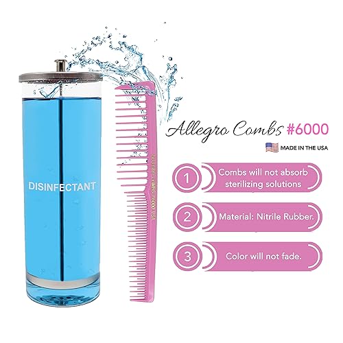 Miniatura 2 de Allegro Combs 6000 dientes anchos teasing Lift ventilado pelo peine de dientes espaciales peluquero estilista pelo rizado mezcla fresca 12 piezas