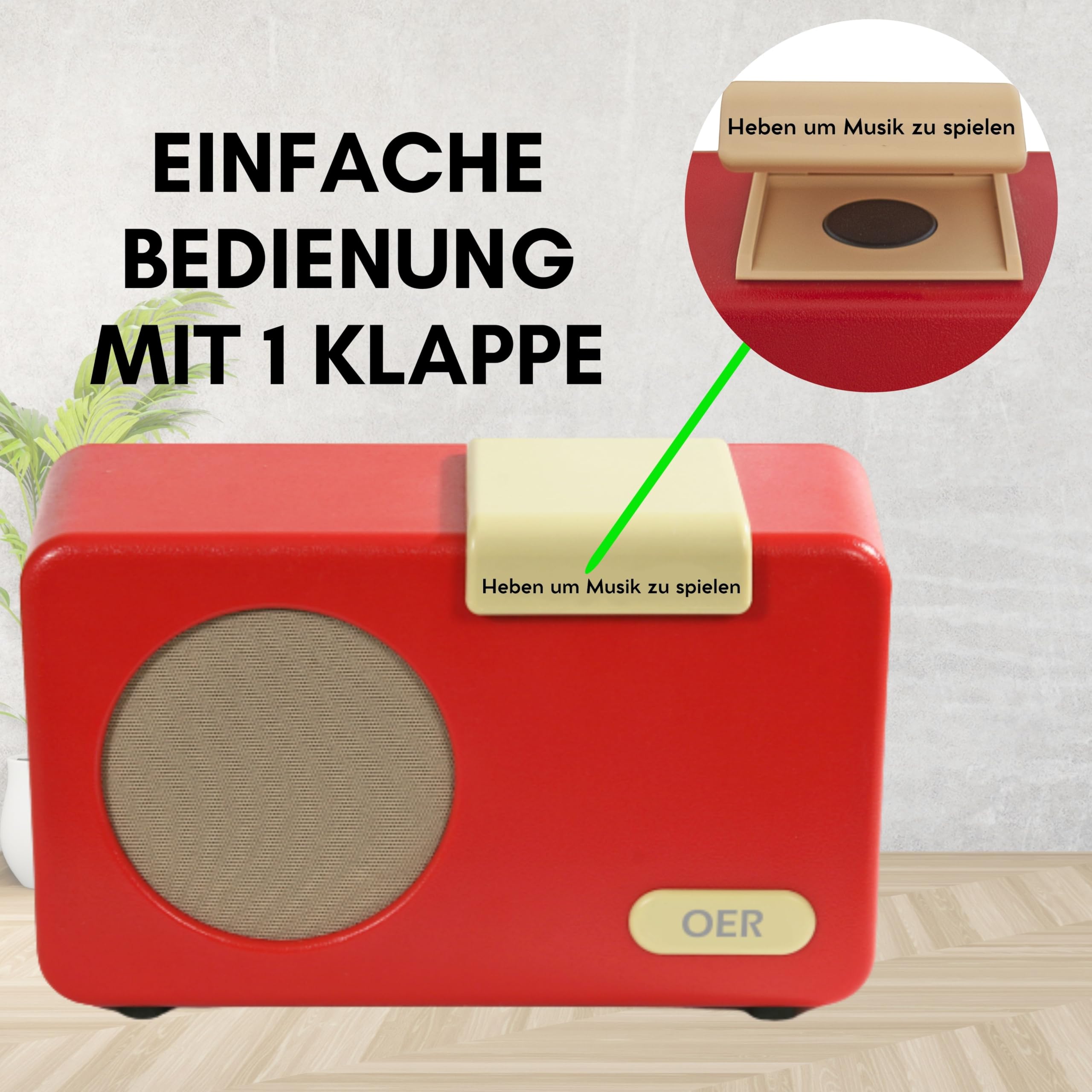 OER Lecteur de Musique - démence Radio - Rouge