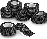 Vista 11 de Vendajes autoadhesivos, 1 pulgada x 5 yardas por rollo, paquete de 6 rollos, cinta elástica autoadhesiva cohesiva de primeros auxilios