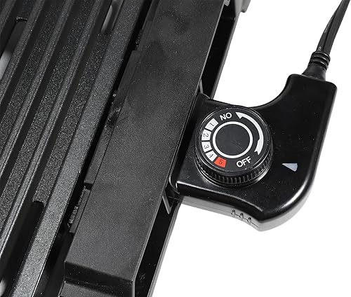 Miniatura 8 de Parrilla eléctrica para interiores sin humo, parrilla de barbacoa de calentamiento rápido de 1600 W, superficie de cocción antiadherente, 5 niveles