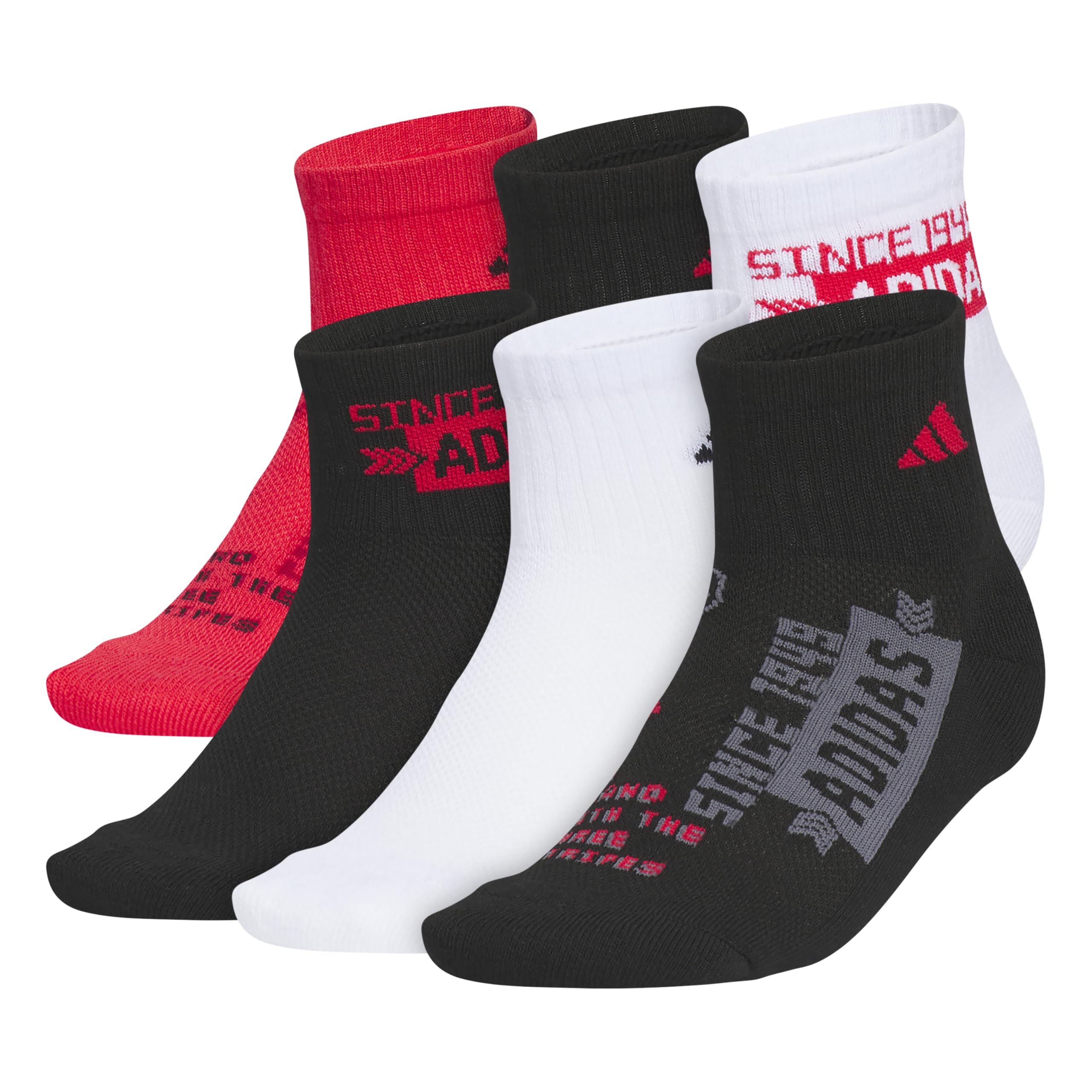 adidas 6er-Pack gepolsterte Socken für Kinder und Jugendliche (6 Stück)