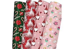 GIOLAINY Christmas Wrapping Paper for Kids Boys Girls Baby Men Women