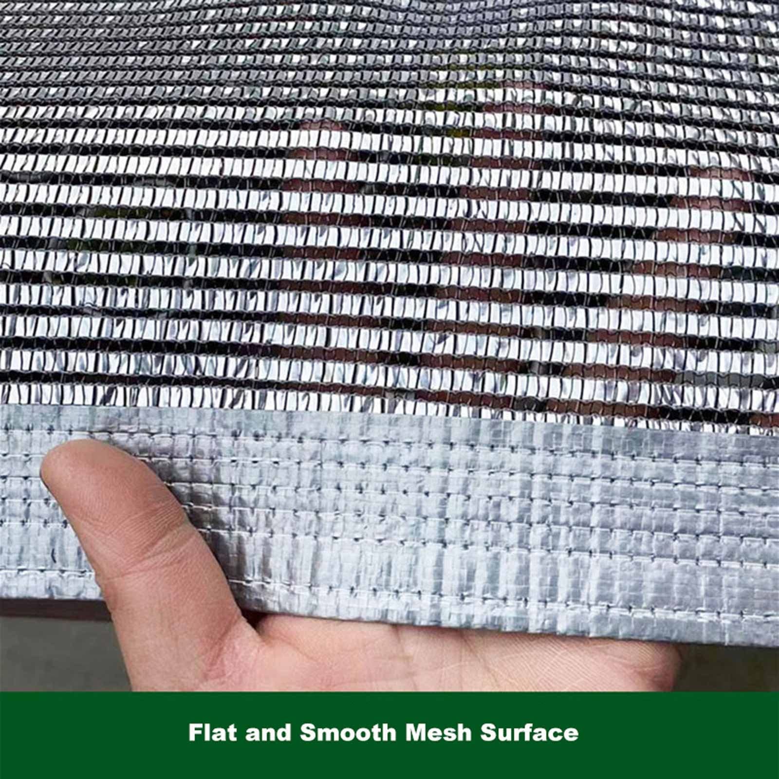 99% aluminiowy, zacieniony materiał do samochodów, psów i roślin, srebrny, 3 x 9 m, z przelotkami, osłona do ogrodu, na patio, szklarnię, zadaszenie, pergolę i budy
