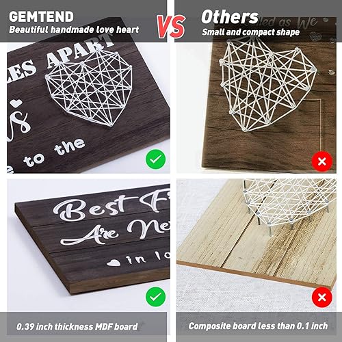 Miniatura 3 de GEMTEND Regalos para abuela, soporte de fotos para abuela, regalos para abuela de nieta y nieto, clips y cordel para colgar fotos, marco de fotos