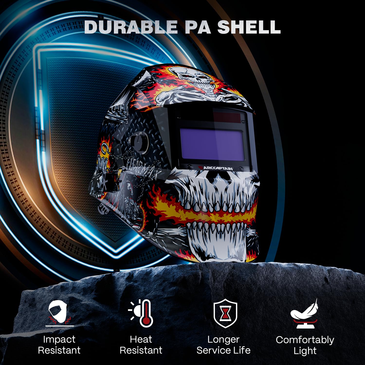 ARCCAPTAIN Welding Helmet Auto Darkening, 1/25000s Response, Shade 4/9-13 — Amazon image 2