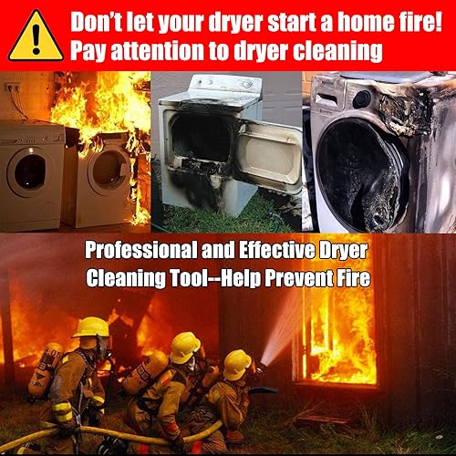 Miniatura 7 de Sealegend V2 Kit limpiador para la ventilación de la secadora accesorio para manguera de vacío cepillo removedor de pelusas potente manguera de