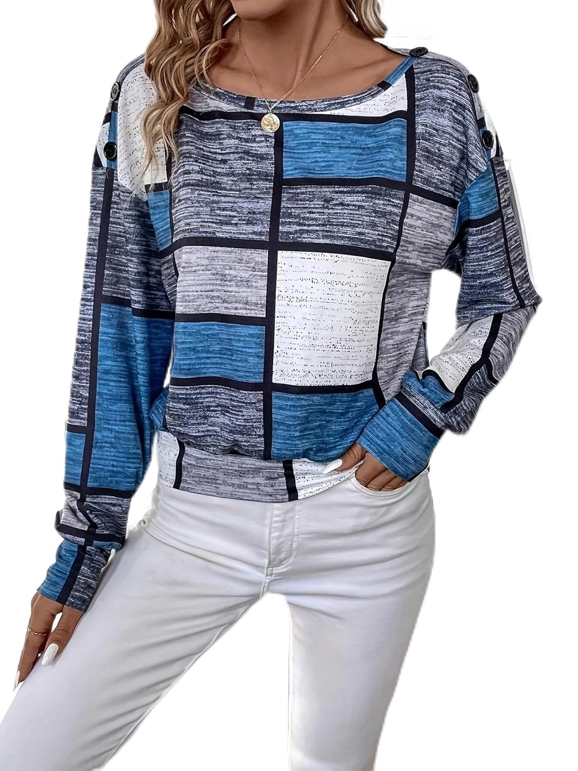 Camisetas femininas de manga comprida 2025, gola redonda, casual, caimento solto, túnica