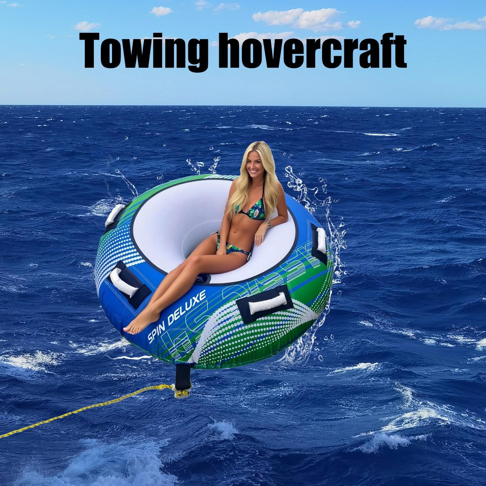 Tubos de Remolque - Balsa Hinchable para Adultos,Balsa Remolcable Divertida En Agua con Capacidad para Adultos para Esquí Acuático Wakeboard Rafting Lago Río Playa Piscina
