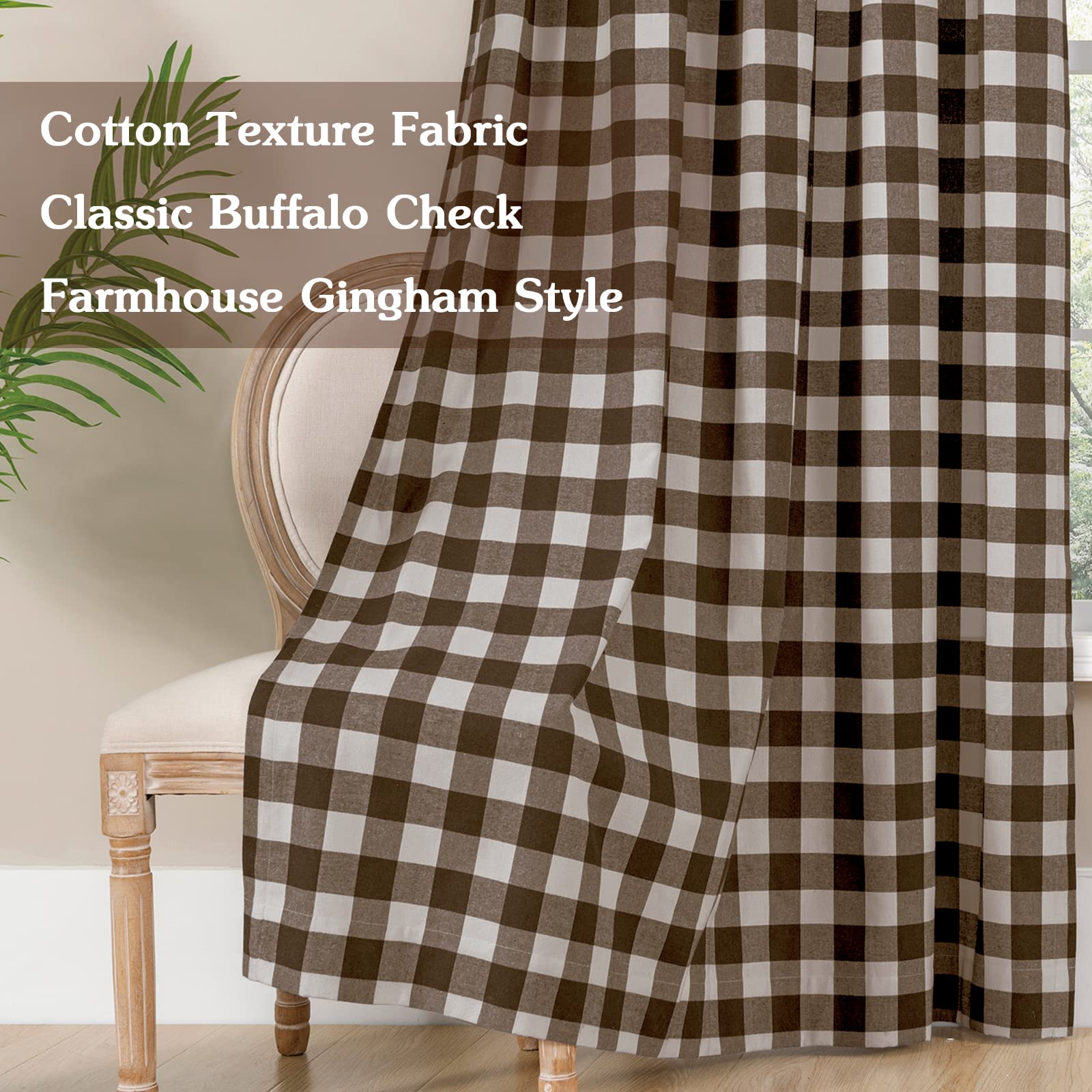Brown Gingham Curtains Laura Ashley Gingham Dijon – The Curtain