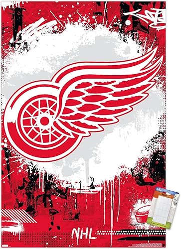 Trends International NHL Detroit Red Wings - Póster de pared con logotipo Maximalist 23