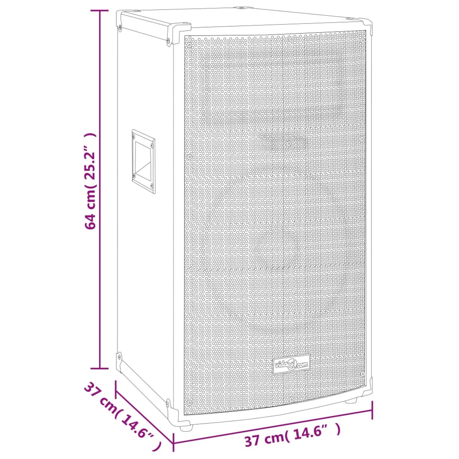 Altoparlante da Palco HiFi Professionale Passivo 1000 W Nero,Professionale Subwoofer Cassa Impianto o Acustico Diffusore Stereo-70104