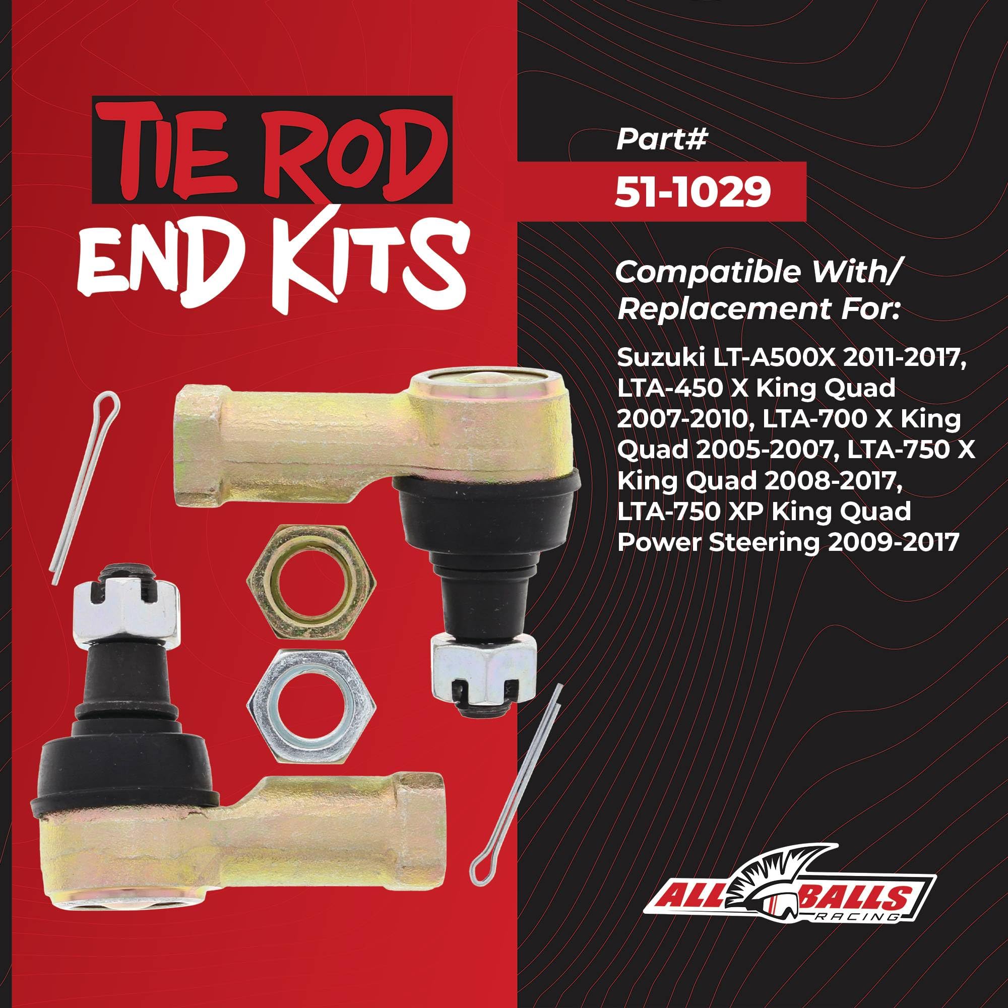Amazon.com: All Balls 51-1029 Tie Rod End Kit : Automotive