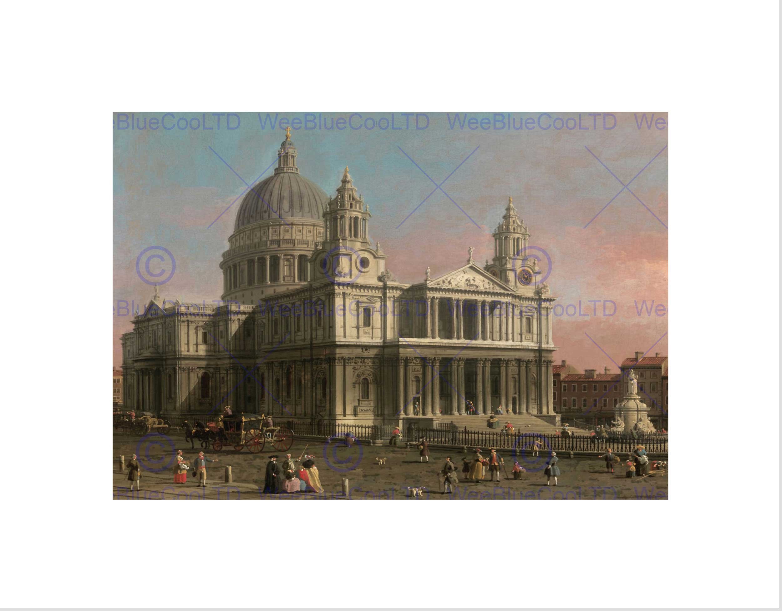 Wee Blue Coo Paintings Old Master Canaletto St Pauls Cathedral London Wall Art Print